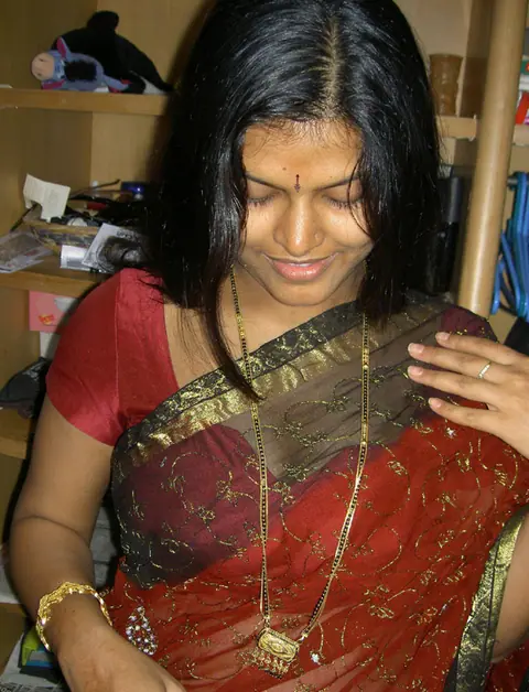 Indian Brunette in Lingerie Sucks Cock in the Bathroom – photo 8 of 14
