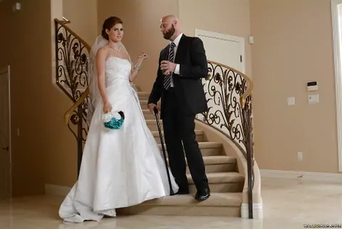 Jenny Lee: Short-Haired Brunette MILF Takes Anal Doggy Style in Her Wedding Dress – photo 1 of 16