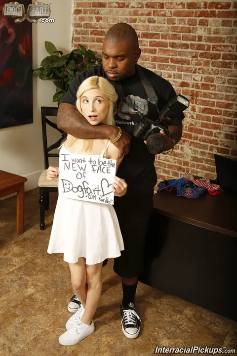 Piper Perri: Petite Blonde Takes Interracial Sex and Cum in Mouth – photo 1 of 20