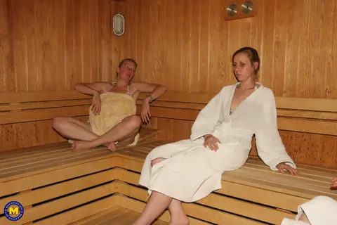 Mature European Women Share Lesbian Play at the Pool and Bathroom – photo 14 of 20