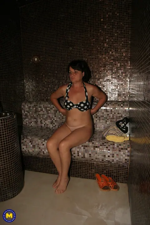 Mature European Women Share Lesbian Play at the Pool and Bathroom – photo 18 of 20
