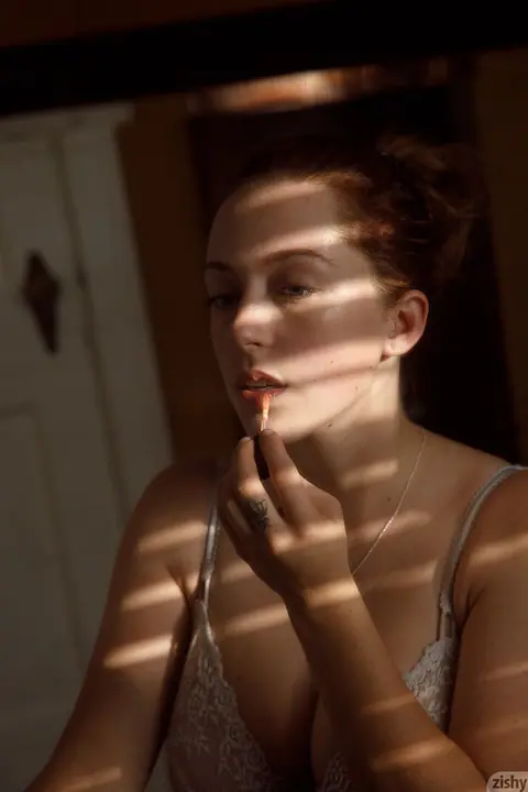 Kelsey Berneray: Redhead with Big Natural Tits Spreads Her Pussy in Lingerie and Heels – photo 2 of 12