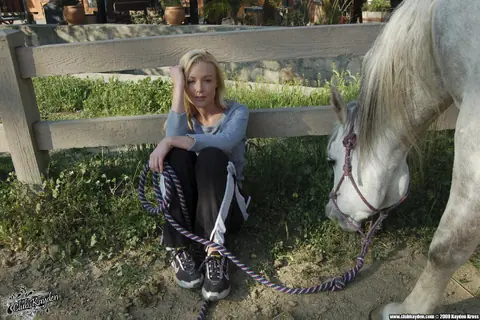 Kayden Kross: Busty Blonde MILF Poses Outdoors at the Ranch – photo 3 of 20