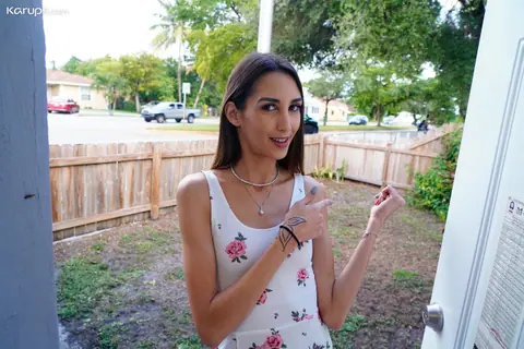 Natalia Nix: Skinny Latina with Enhanced Tits Rides Cowgirl – photo 2 of 18