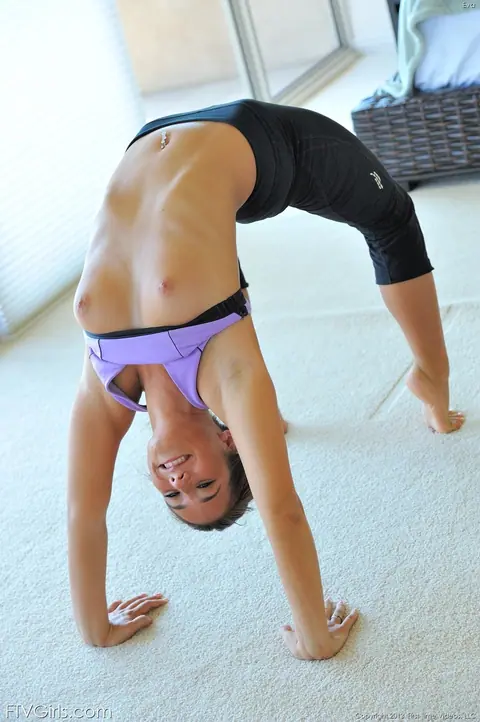 Eva Lovia: Athletic Asian Brunette with Big Tits Jogs and Strips Outdoors – photo 13 of 20