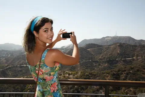 Carol Jasabe: Latina Brunette Flashes Her Panties and Cleavage Outdoors – photo 3 of 11
