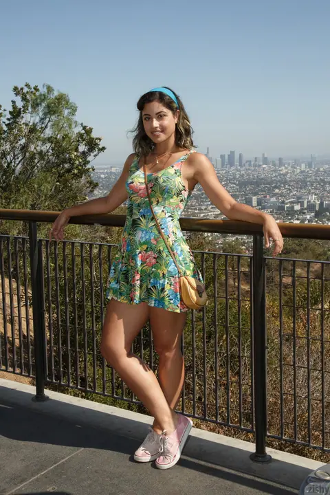 Carol Jasabe: Latina Brunette Flashes Her Panties and Cleavage Outdoors – photo 5 of 11