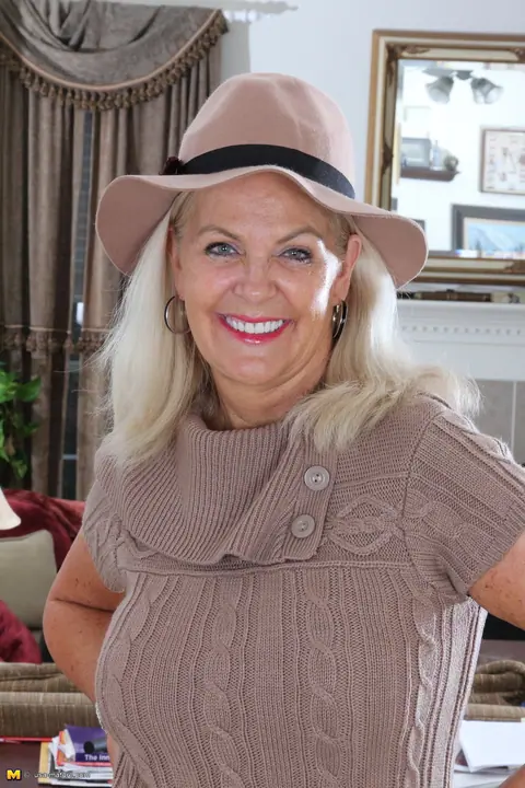 Judy Belkins: Blonde Mature Woman Peels Off Her Pantyhose and Skirt – photo 7 of 16