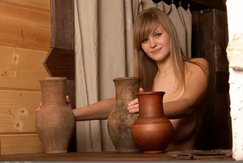 Blonde with Big Tits Undresses and Spreads Her Pussy Wide – photo 9 of 16
