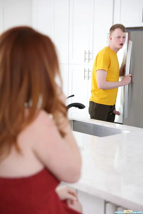 Summer Hart: Busty Redhead MILF Undresses and Kisses Her Partner – photo 7 of 20