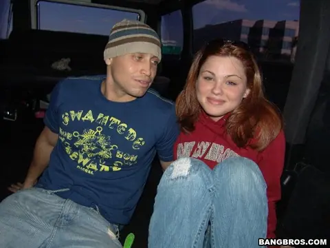 Jayme Langford: Skinny Redhead Strips Out of Her Jeans and Spreads in a Car – photo 7 of 13