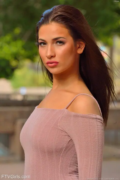 Olivia Nova: Busty Brunette Toys Her Ass and Fingers Her Pussy Outdoors – photo 2 of 20