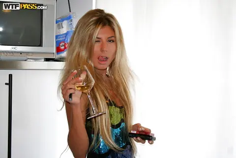 Victoria Tiffani: Blonde in Stockings Gives a Blowjob and Handjob Before Anal Facial – photo 1 of 16