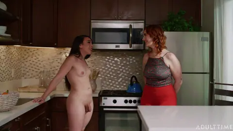 Chubby Redhead Trans Woman Fucks and Kisses Asian Partner – photo 3 of 18