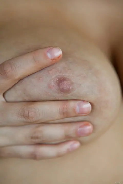 Blonde with Big Tits Spreads Her Hairy Pussy – photo 11 of 20