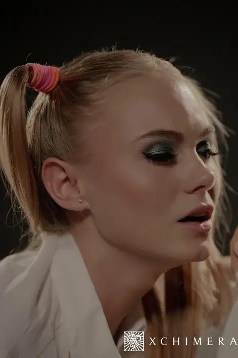 Nancy A: Skinny European Blonde in Pigtails Fucks in Uniform – photo 10 of 17
