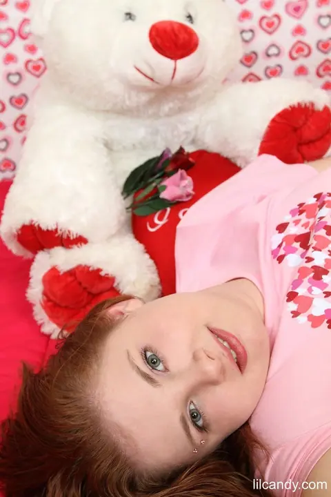 Lil Candy: Redhead in Panties and Socks Spreads and Plays with a Dildo – photo 8 of 16