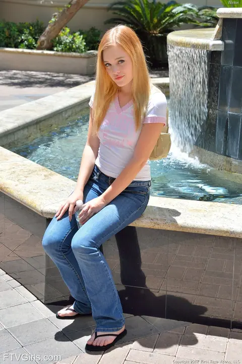 Celeste Rasmussen: Blonde Strips Out of Her Dress and Jeans for Dildo Play Outdoors – photo 3 of 20