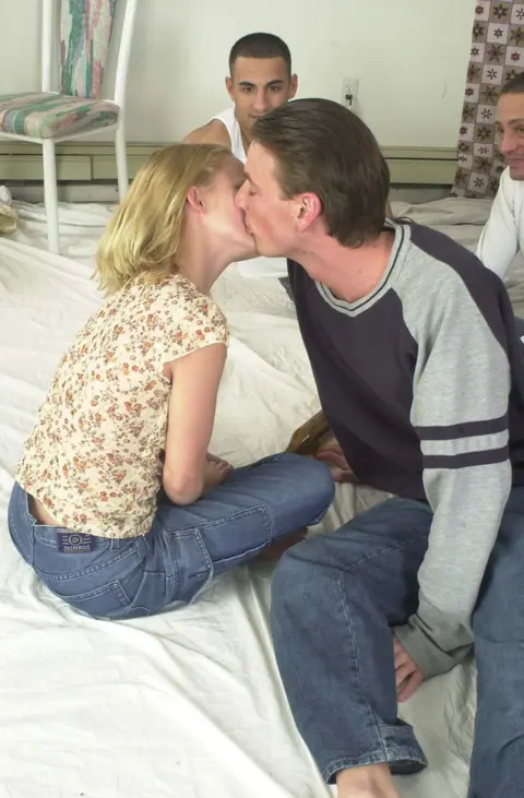 Camilla Krabbe: Short-Haired Blonde Gives Blowjobs and Takes a Facial in a Gangbang – photo 3 of 20