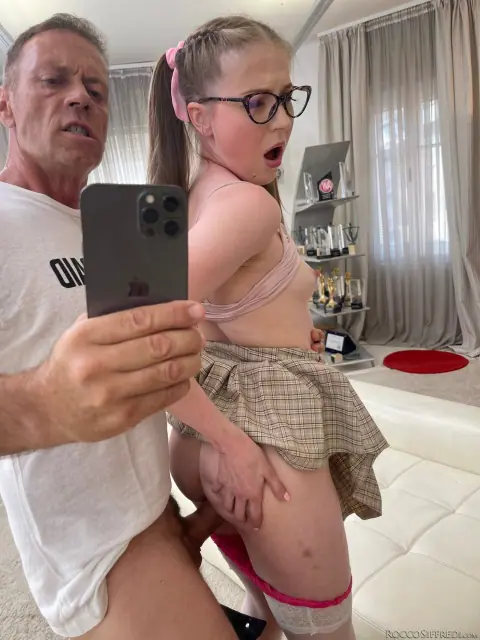 St Martha: Blonde in Pigtails and Glasses Gives a Blowjob and Takes Anal Doggy – photo 5 of 20