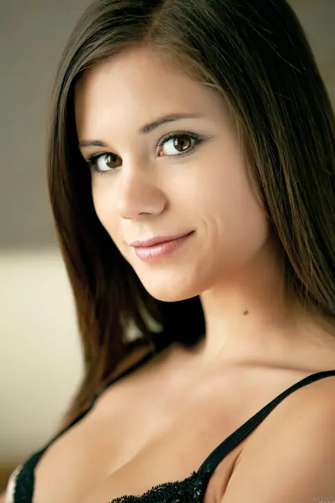 Petite Brunette Poses Naked on a Leather Sofa – photo 1 of 20