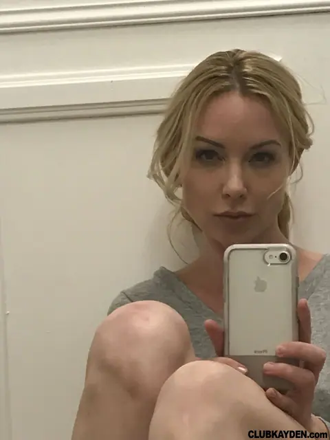 Kayden Kross: Blonde Flaunts Her Enhanced Tits and Socks in Selfie Set – photo 1 of 20