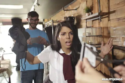 Gina Valentina: Petite Latina Fucks a Sales Clerk in Public – photo 11 of 20