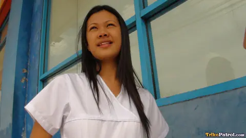 Filipina in Uniform Sucks Cock and Gets Fucked POV – photo 12 of 21