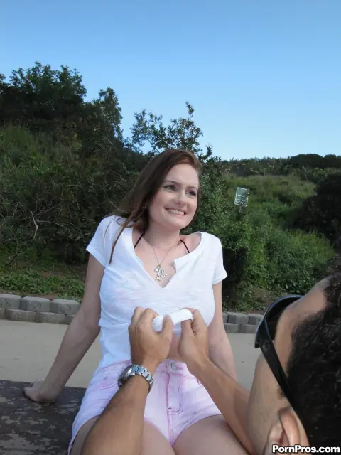 Holly Hansen: Redhead Gets Oiled Outdoors Before Cowgirl and a Facial – photo 4 of 21