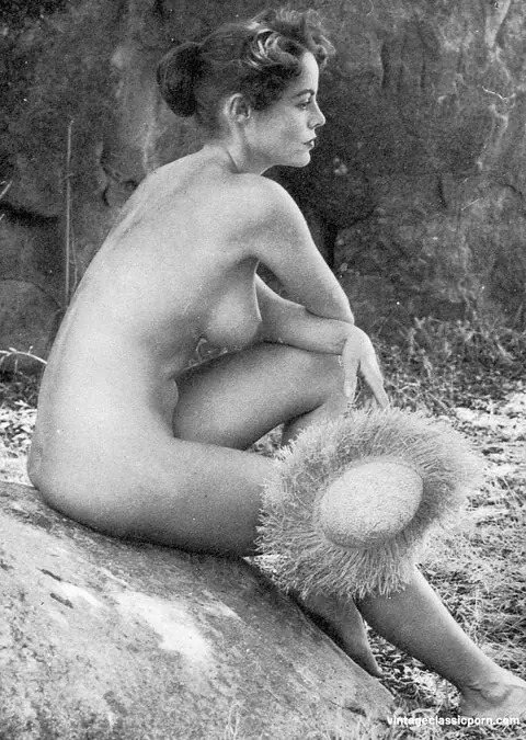 Marguerite Empey: Vintage PAWG in Pantyhose Poses Outdoors – photo 7 of 18