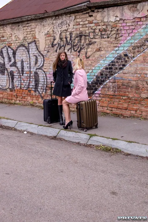 Ria Sunn & Sarah Kay: Czech Blondes Share a Black Cock Outdoors – photo 6 of 21
