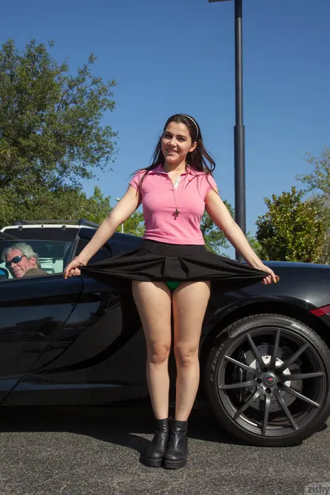 Valentina Nappi: Busty Italian Brunette Spreads Her Hairy Pussy in a Skirt – photo 4 of 11