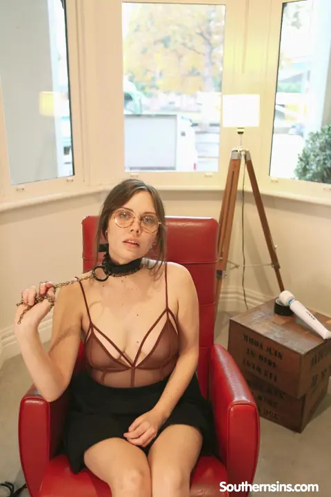 Busty Brunette in Glasses Masturbates with a Dildo – photo 3 of 20