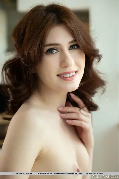 Woman Strips Out of Her Red Dress and Spreads Her Shaved Pussy – photo 18 of 18