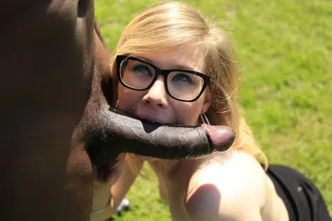 Tina Hete: Blonde in Glasses Takes BBC Anal Outdoors – photo 3 of 20