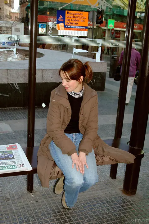 Kira Green: Skinny Redhead in a Dress Over Jeans Flashes Her Small Tits Outdoors – photo 20 of 20