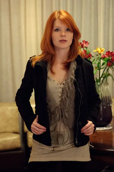 Mia Sollis: Petite Redhead Pulls Panties Aside to Spread Her Trimmed Pussy – photo 1 of 20