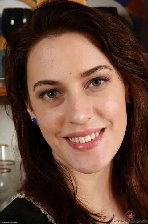 Alice Hodges: Busty Brunette in Lingerie Spreads Her Hairy Pussy and Asshole – photo 1 of 20
