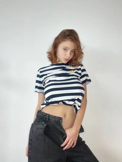 Skinny Redhead Strips Out of Her Panties to Show Her Big Tits – photo 5 of 12