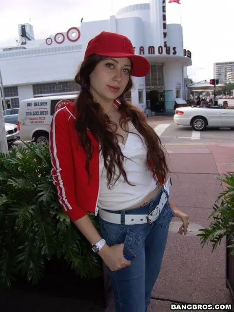 Thick Shaved Brunette in Jeans Sucks Two Black Cocks in Threesome – photo 2 of 20
