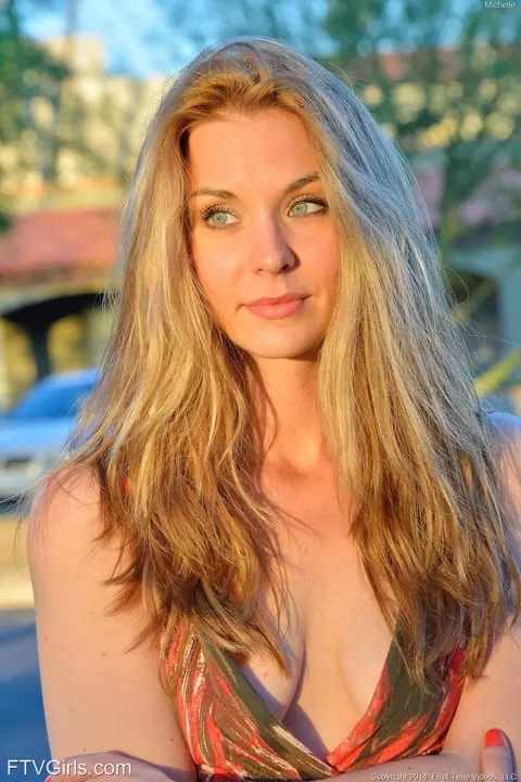Michele Monroe: Blonde MILF Flashes Her Natural Tits in a Dress Outdoors – photo 20 of 20