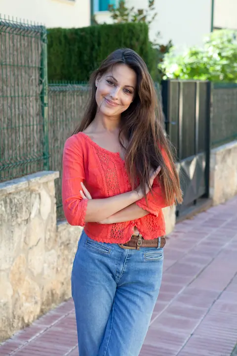 Lorena Garcia: Brunette with Small Natural Tits Spreads Her Hairy Pussy Outdoors – photo 20 of 20