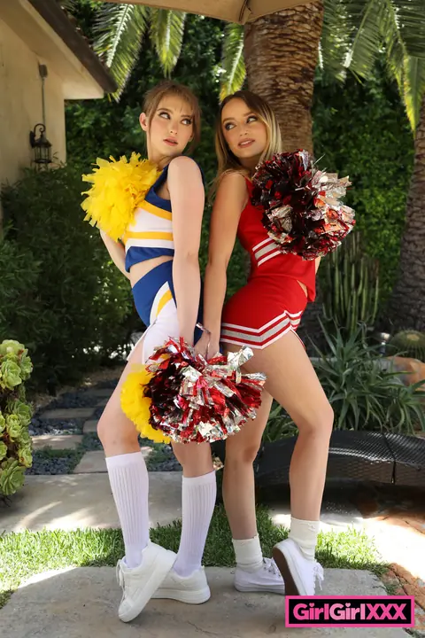 Maria Kazi: Busty Blondes in Uniform Pleasure Each Other Outdoors – photo 11 of 20