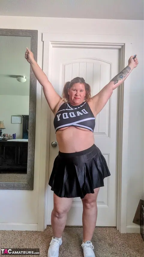 Busty Kris Ann: Mature Blonde BBW in Uniform Spreads Her Pussy for Partner – photo 3 of 16