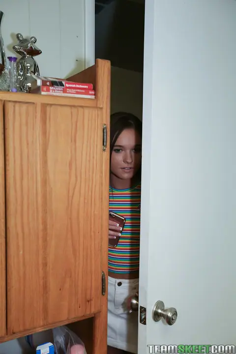 Zoe Bloom: Petite Brunette Deepthroats and Takes Anal Before a Facial in Panties – photo 3 of 19
