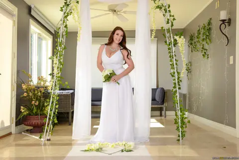 Angela White: Busty Australian Redhead MILF Strips Out of Her Dress – photo 1 of 20
