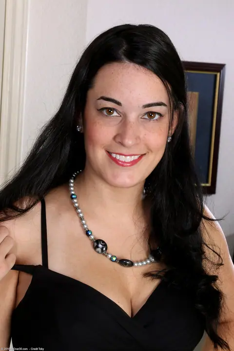 Nyla Parker: Brunette MILF in Stockings and Panties Spreads Her Hairy Pussy – photo 2 of 20