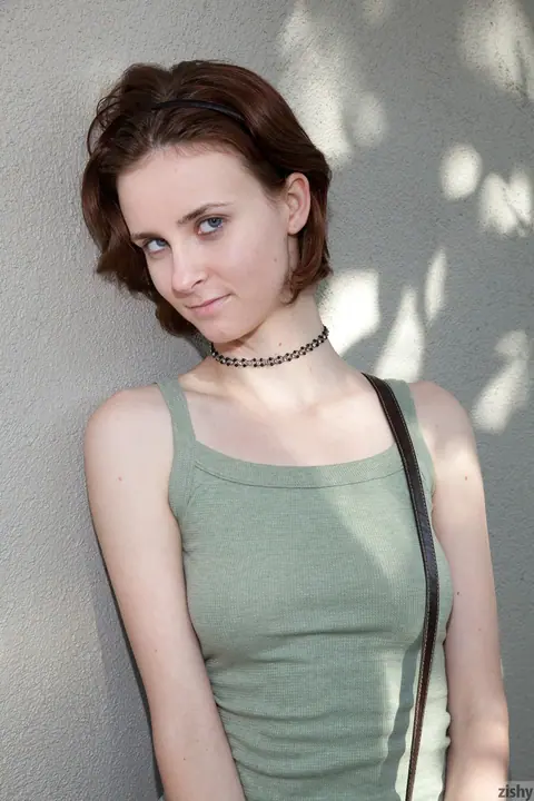 Jay Taylor: Pale Redhead PAWG in Glasses Flashes Her Panties Outdoors – photo 1 of 11