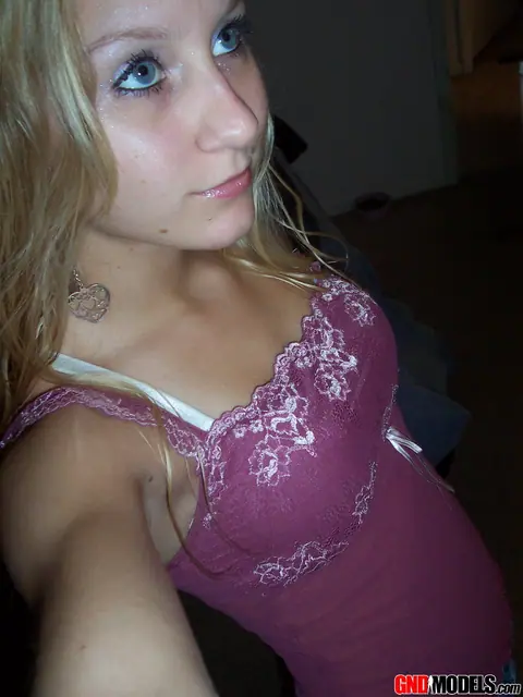 Blonde PAWG in Pigtails Poses in Lingerie for Selfies – photo 1 of 12