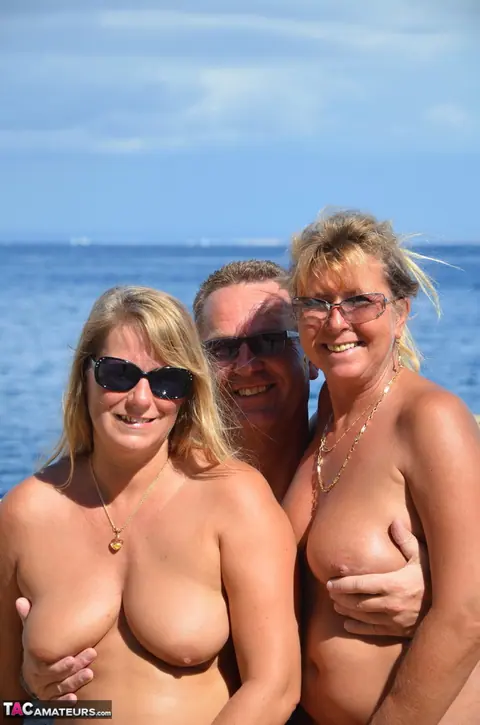 Sweet Susi: Two Blonde European MILFs Have Threesome Sex on the Beach – photo 1 of 20